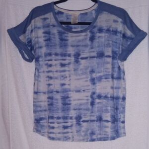 Lucky Brand Women's Blue Tie-Dye T-Shirt